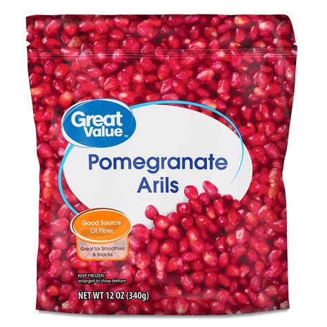 Great Value Pomegranate Arils 12 oz Frozen with Edible Seed Pods Rich ...