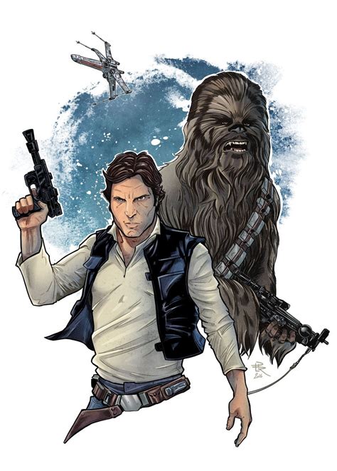 Artwork Han Solo And Chewbacca