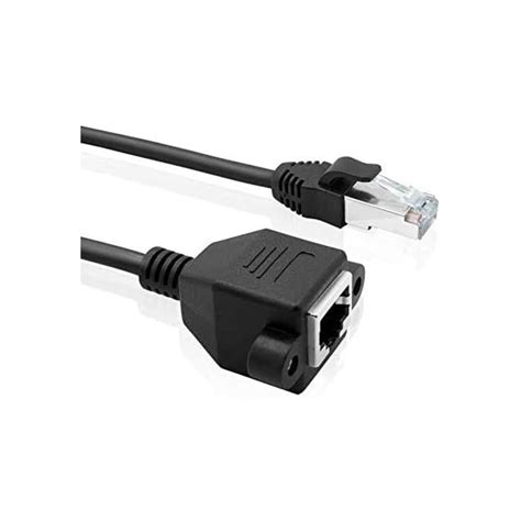 Access 【 100cm パネルマウントタイプ 】LAN 延長ケーブル RJ45 CAT6 LAN延長コネクタ HUACAM HCT13 LANケーブル用中継コネクタ LANケーブル用 ...