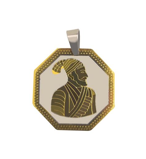 Buy SHINDE EXPORTS Chatrapati Shivaji Maharaj pendant/locket (Two tone ...