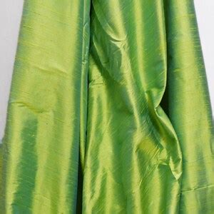 Buy Iridescent Turquoise Yellow Indian Pure Dupioni Raw Silk Fabric by ...