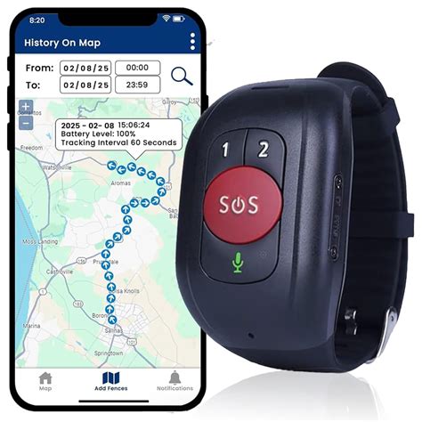 SOS GPS Medical Alert Bracelet for Seniors, 4G Real-Time Location ...