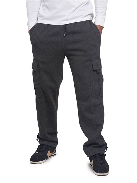 Pro Club Men's Heavyweight Fleece Cargo Sweatpants Charcoal(Dark Gray ...