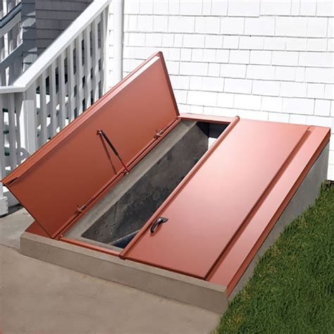 Bilco 43.1875-in W x 65.125-in L x 2.5-in H Primed Red Oxide Steel ...