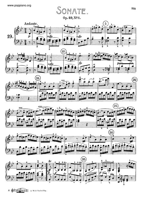 Beethoven-Sonata No. 19 in G minor Sheet Music pdf, (ベートーベン) - Free ...