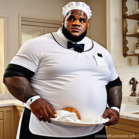LeBron James as a Maid | Stable Diffusion Online