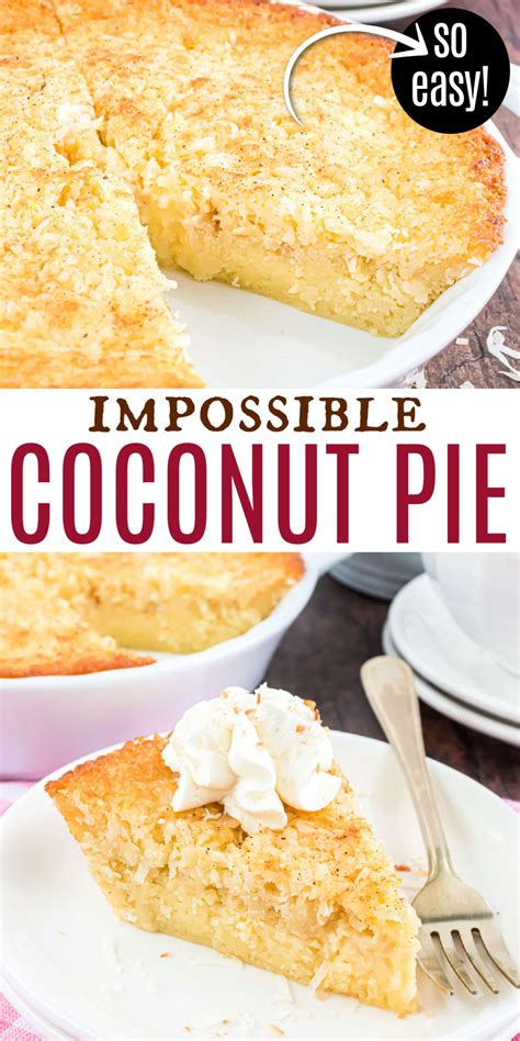 Impossible coconut pie – Artofit