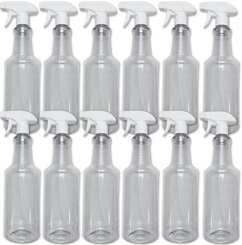 Amazon.com: Plastic Sprayer Bottle (32 Oz/12-Pack) Empty Spray Bottles ...