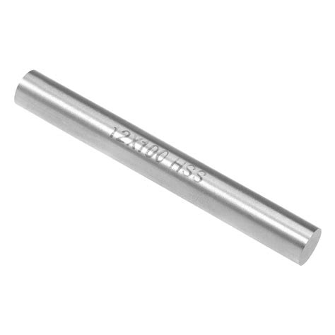 uxcell Round Steel Rod, 12mm HSS Lathe Bar Stock Tool 100mm Long, for ...