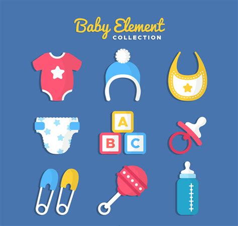 10款彩色婴儿用品矢量__68Design