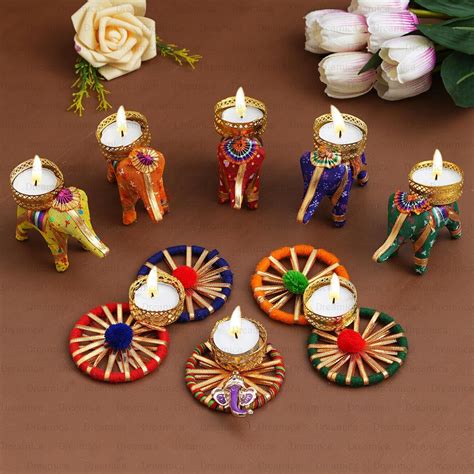 Buy Dreamica Traditional Handcrafted Designer Tealight Candle Holder ...
