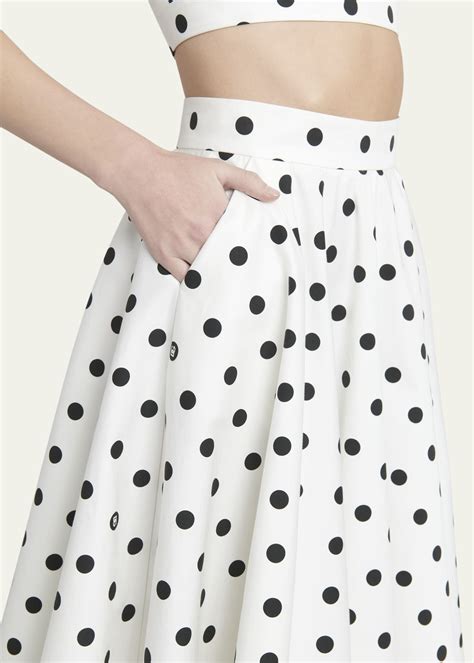 Dolce&Gabbana Polka-Dot Circle Midi Skirt - Bergdorf Goodman