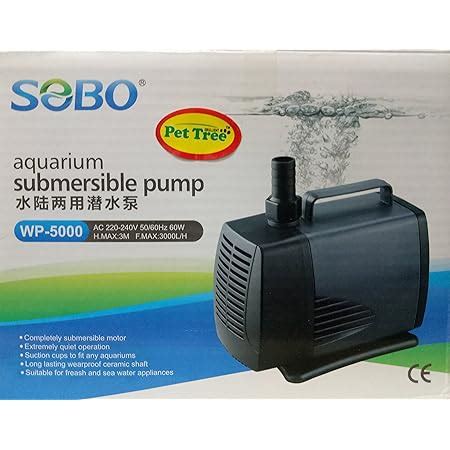 Submersible Power Head - WP-5000-60W - F.Max 3000 L/H - Sobo - Water ...