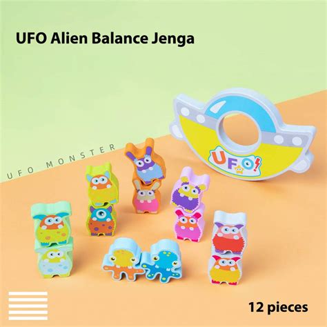Buy ShiningLove Children Educational Toys Wooden UFO Alien Balance ...