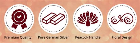 Buy Sigaram German Silver 3 Cup Panchwala with Peacock Hand for Home ...