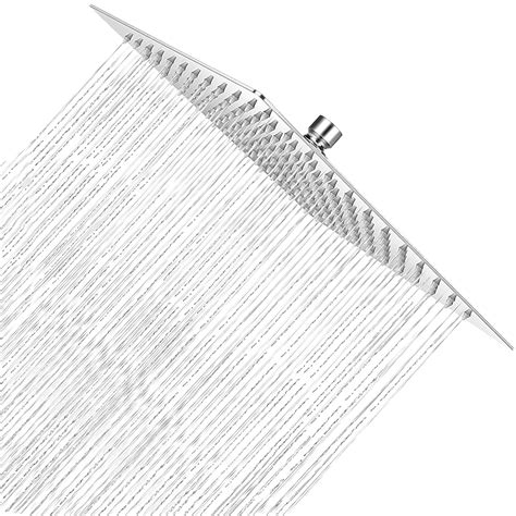 10 '' Fixed Shower Head Square Rainfall Shower Head Stainless Steel ...
