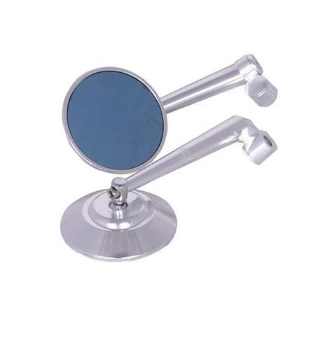 Round Anti Glare CNC Handle bar Mirrors for Motorcycles (Chrome) | One ...