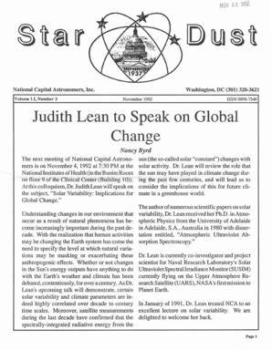 Fillable Online capitalastronomers November 1992 Judith Lean to Speak ...