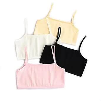 Buy BRAAFEE Pack of 4 Girls Beginners Non Padded Teenager Full Coverage ...