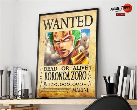 One Piece Zoro Wanted Poster