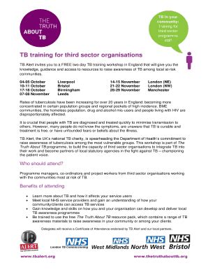 Fillable Online westcheshiretogether org TB Training Flyer - West ...