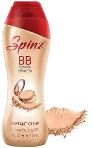 Spinz Bb Talc, Instant Glow Cover Spots & Blemishes 80G - pack of 2 ...