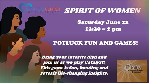 Spirit of Women - Potluck Fun and Games, 45630 Portola Ave, Palm Desert ...
