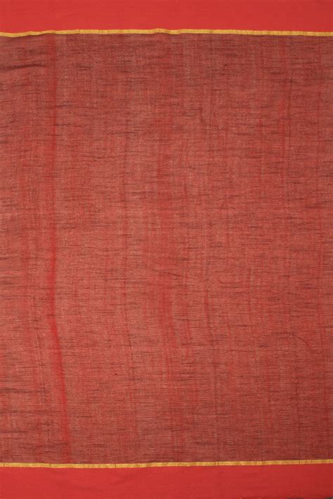 Black Jamdani Linen Saree |Avishya.com