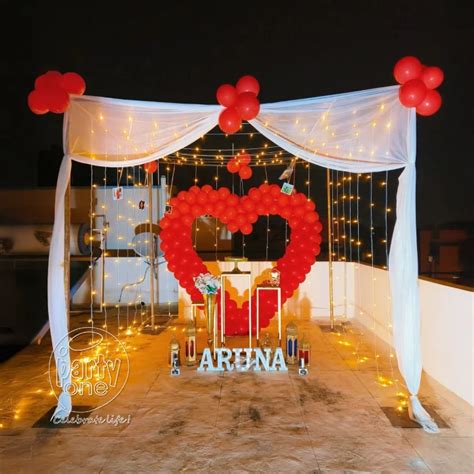 Book Valentines Day Cabana Terrace Decoration in Mumbai