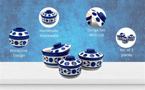 SG Shadowgreen - Ceramic Serving Donga Set With Lid - Gravy Donga Set ...