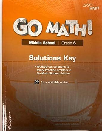 Buy Solutions Key Grade 6 (Go Math! Sta) Book Online at Low Prices in ...