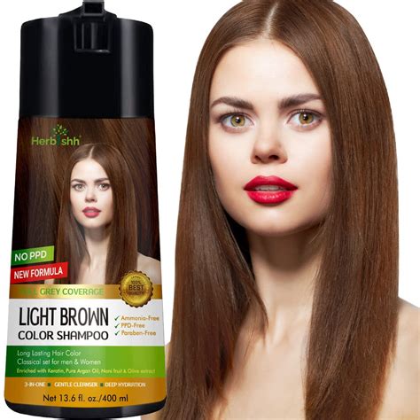 Buy Herbishh Hair Color Shampoo for Gray Hair – Enriched Color Shampoo ...