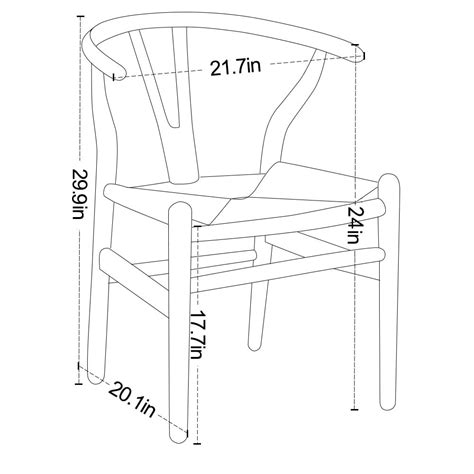 Buy Tomile Wishbone Chair for Dining Room Ash Wood Hans Wegner Y Chair ...