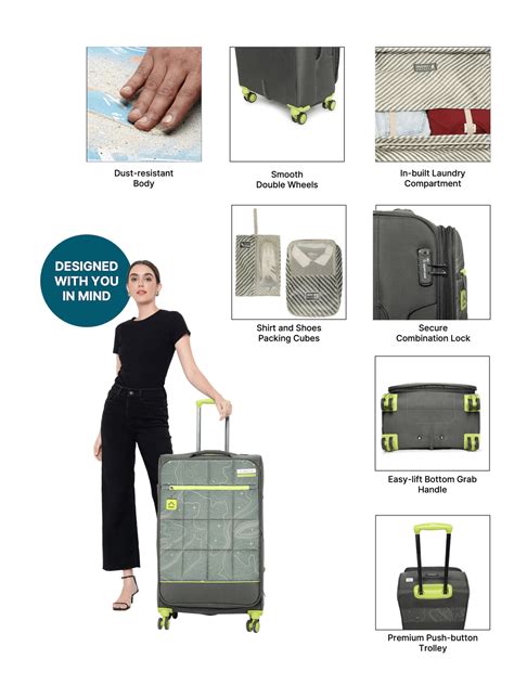 Large Size Soft Luggage Trolley - uppercase