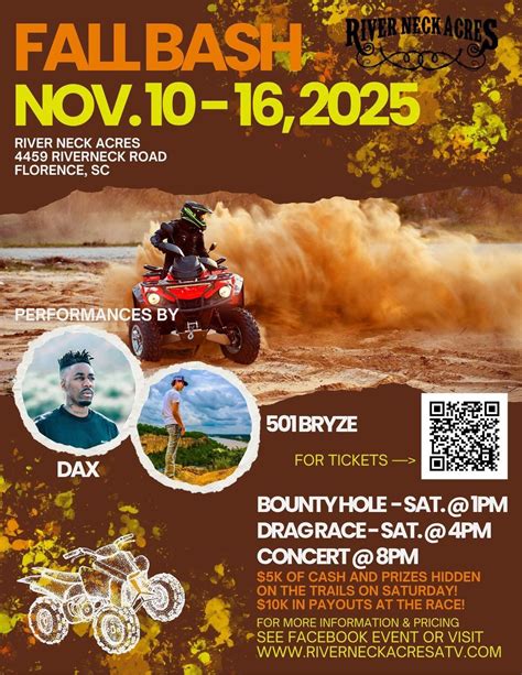 Fall Bash 2025 - Concert with 501 Bryze & DAX? Bounty Hole, drag race ...