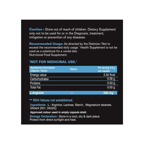 Buy ALVIZIA L-ARGININE MULTIVITAMIN CAPSULES BOTTLE OF 100 Online & Get ...