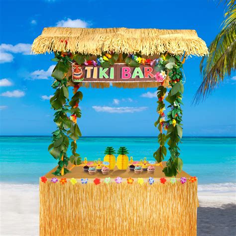 Snapklik.com : 50PCS Tiki Bar Hut Kit, Tiki Hut Decoration Includes ...