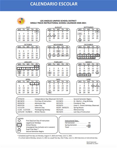 Lausd School Schedule 2021 2022