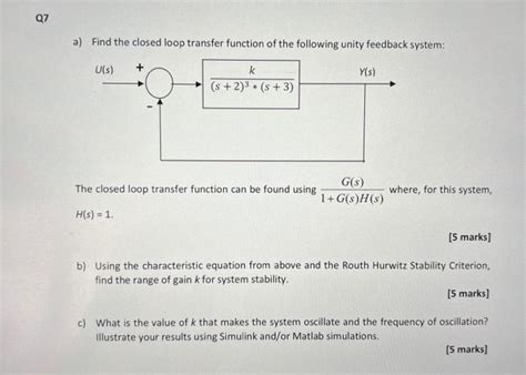 Image result for Closed Loop Transfer Function Question