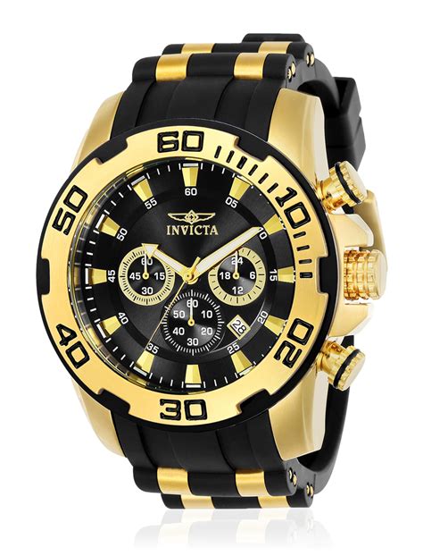 Invictamens 22340 Pro Diver Analog Display Quartz Black Watch ...