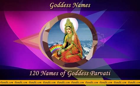 Goddess Parvati Names