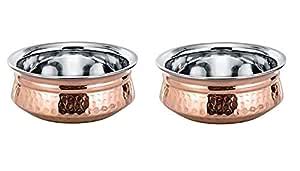 Buy VPSK Handmade Best Quality Traditional Steel Copper Bottom Serving ...