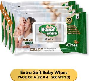 BUMMY PANTS Moisturizing Baby Wet Wipes with Vitamin E, Jojoba Oil ...