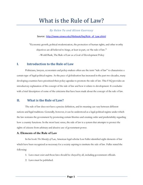 UNIT 1 PDF 2(what is the rule of law - By Helen Yu and Alison Guernsey ...