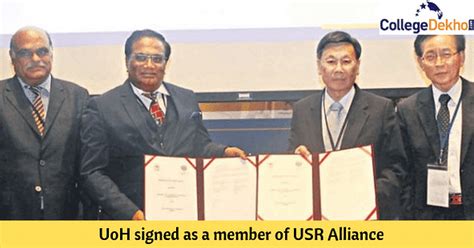 University of Hyderabad becomes a Member of USR Alliance | CollegeDekho