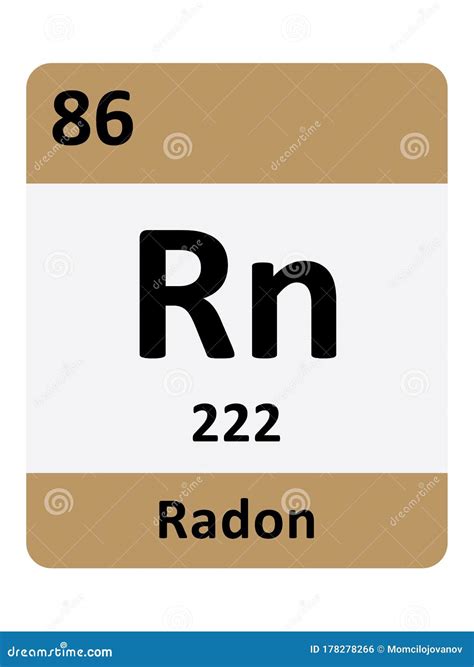Periodic Table Symbol of Radon Stock Vector - Illustration of hydrogen ...