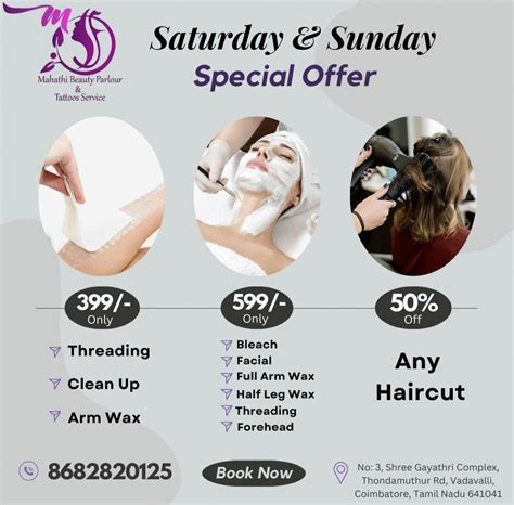Saturday & Sunday Special Offer | Beauty parlor, Beauty salon marketing ...