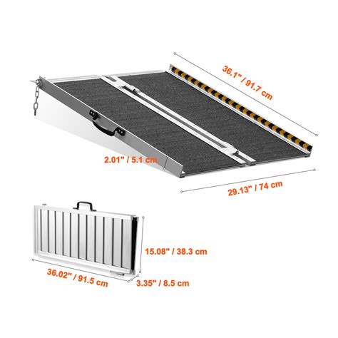 Mophorn Portable Wheelchair Ramp, 3 ft 800 lbs Capacity, Non-Slip ...