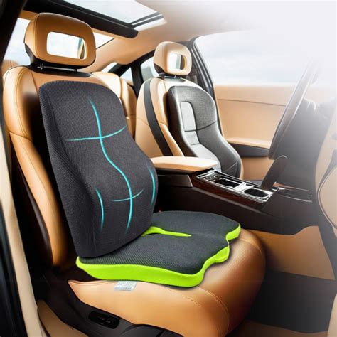 Lumbar Support & Coccyx Cushion Combo | Sleepsia Orthopedic Seat Set ...