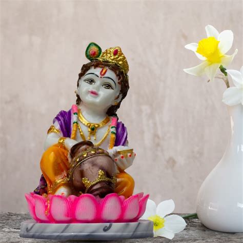Eternal Bliss: Makhan Chor Krishna Statue | Arte House